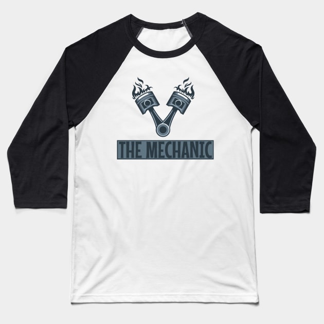 The Mechanic Baseball T-Shirt by FungibleDesign